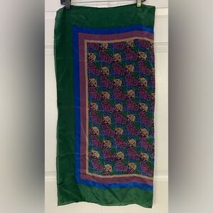 Varucci Vintage Silk Scarf “Cars” 34”x34”